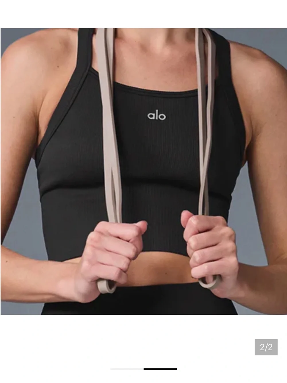 Alo Women's Black Ribbed women Sports Bra ✨✨✨